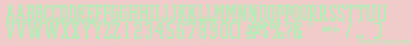 PromeshRegular Font – Green Fonts on Pink Background