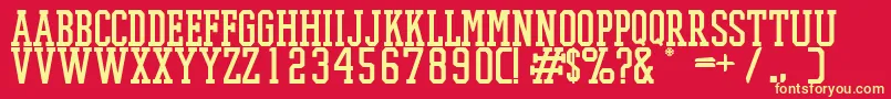 PromeshRegular Font – Yellow Fonts on Red Background