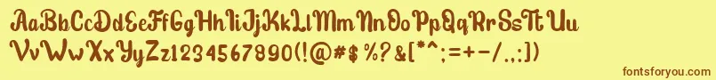 stibold Font – Brown Fonts on Yellow Background