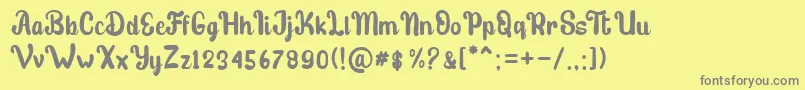 stibold Font – Gray Fonts on Yellow Background
