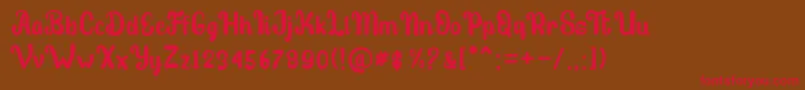 stibold Font – Red Fonts on Brown Background