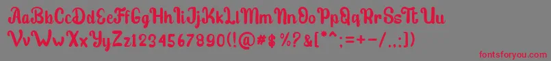 stibold Font – Red Fonts on Gray Background