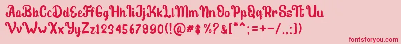stibold Font – Red Fonts on Pink Background