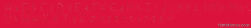 Stick V 2 Font – Gray Fonts on Red Background