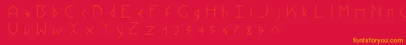 fuente Stick V 2 – Fuentes Naranjas Sobre Fondo Rojo