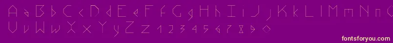 Czcionka Stick V 2 – żółte czcionki na fioletowym tle