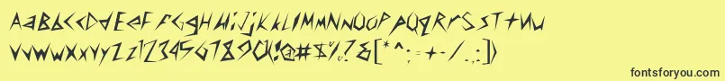 STICK Font – Black Fonts on Yellow Background