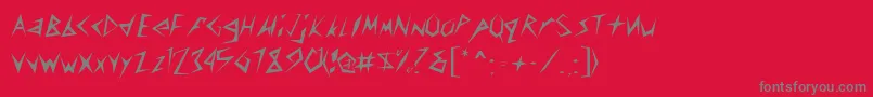 Fonte STICK – fontes cinzas em um fundo vermelho