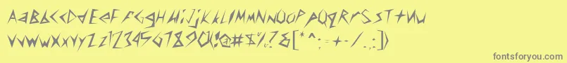 STICK Font – Gray Fonts on Yellow Background