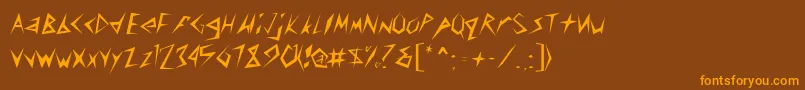 STICK Font – Orange Fonts on Brown Background