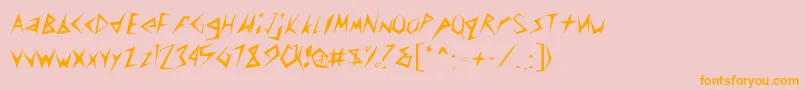 STICK Font – Orange Fonts on Pink Background