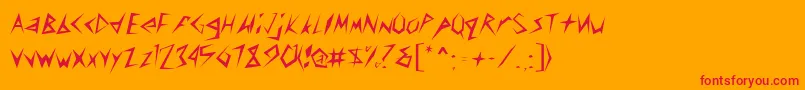 STICK Font – Red Fonts on Orange Background