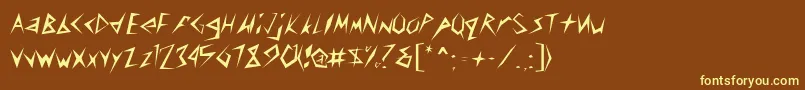 More about STICK Font STICK Font – Yellow Fonts on Brown Background