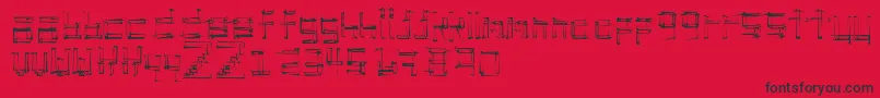 stickchop Font – Black Fonts on Red Background