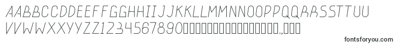 stickeroundlight-Schriftart – Schrägschriften