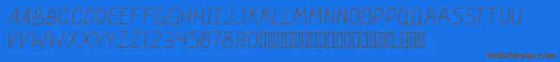 Шрифт stickeroundlight – коричневые шрифты на синем фоне