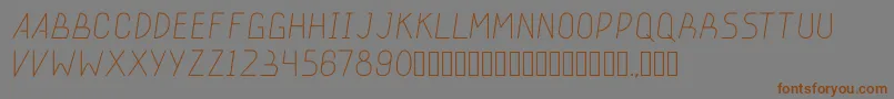 Подробнее о шрифте stickeroundlight Шрифт stickeroundlight – коричневые шрифты на сером фоне