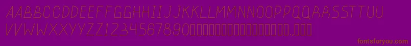 フォントstickeroundlight – 紫色の背景に茶色のフォント