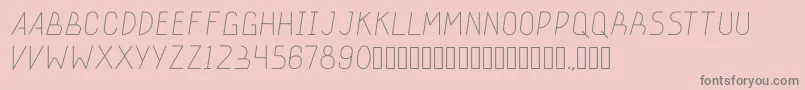 stickeroundlight Font – Gray Fonts on Pink Background