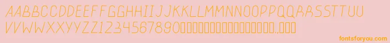 stickeroundlight Font – Orange Fonts on Pink Background