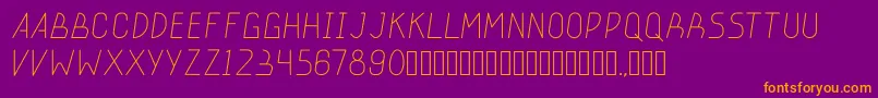 stickeroundlight Font – Orange Fonts on Purple Background