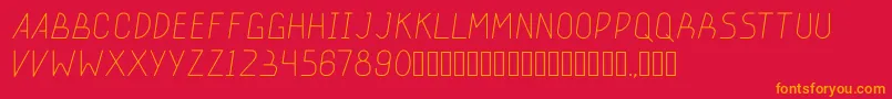 stickeroundlight Font – Orange Fonts on Red Background