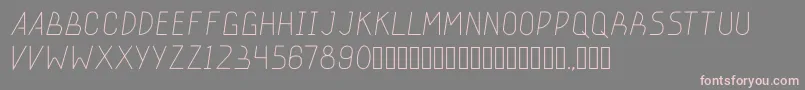 フォントstickeroundlight – 灰色の背景にピンクのフォント