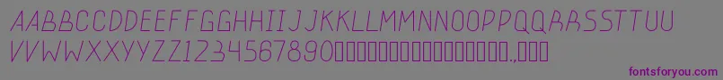 stickeroundlight Font – Purple Fonts on Gray Background
