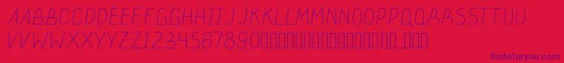 stickeroundlight Font – Purple Fonts on Red Background