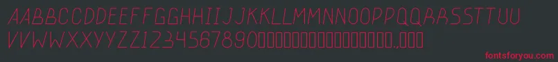 stickeroundlight Font – Red Fonts on Black Background