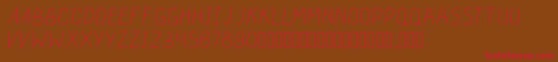 stickeroundlight Font – Red Fonts on Brown Background
