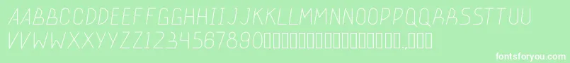 stickeroundlight Font – White Fonts on Green Background