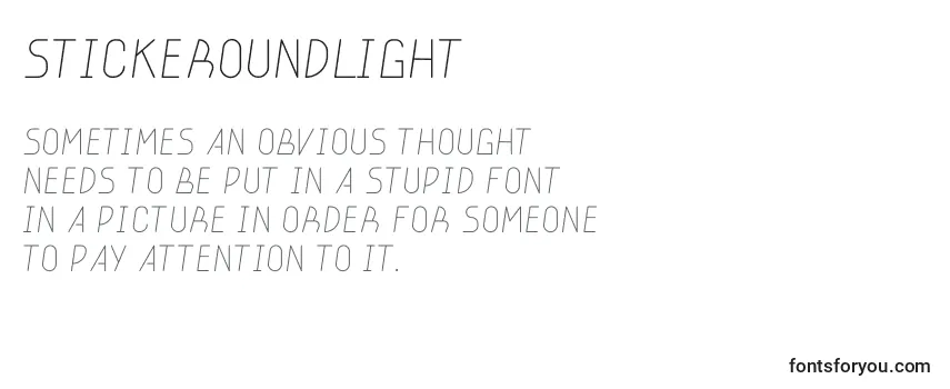 Stickeroundlight Font