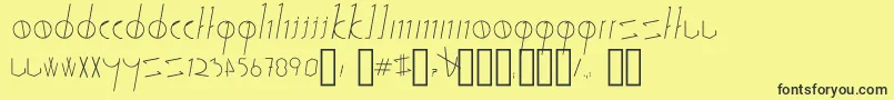 Sticks  Stones Font – Black Fonts on Yellow Background