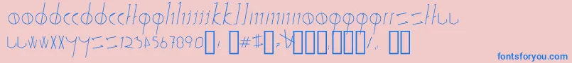 Sticks  Stones Font – Blue Fonts on Pink Background