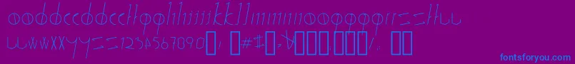 Sticks  Stones Font – Blue Fonts on Purple Background