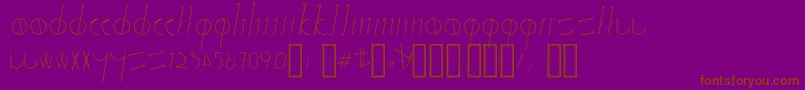 フォントSticks  Stones – 紫色の背景に茶色のフォント