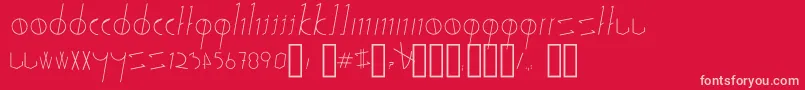 Sticks  Stones Font – Pink Fonts on Red Background