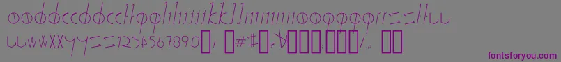 Sticks  Stones Font – Purple Fonts on Gray Background