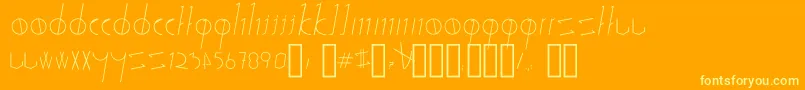 Sticks  Stones Font – Yellow Fonts on Orange Background