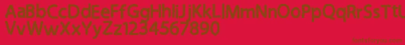 Sticky Notes Font – Brown Fonts on Red Background