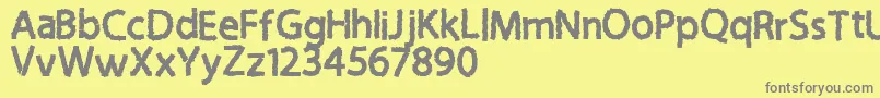 Sticky Notes Font – Gray Fonts on Yellow Background