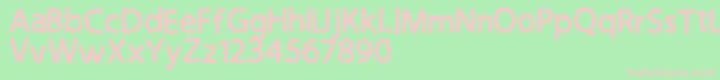 Sticky Notes Font – Pink Fonts on Green Background