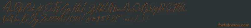 Stifora-fontti – ruskeat fontit mustalla taustalla
