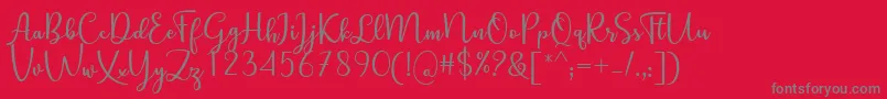 Still Loving Font by Andrian 7NTypes-fontti – harmaat kirjasimet punaisella taustalla