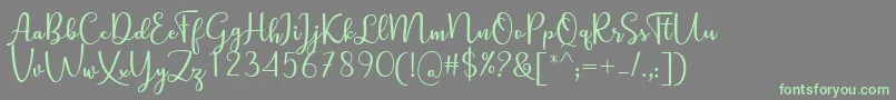 fuente Still Loving Font by Andrian 7NTypes – Fuentes Verdes Sobre Fondo Gris