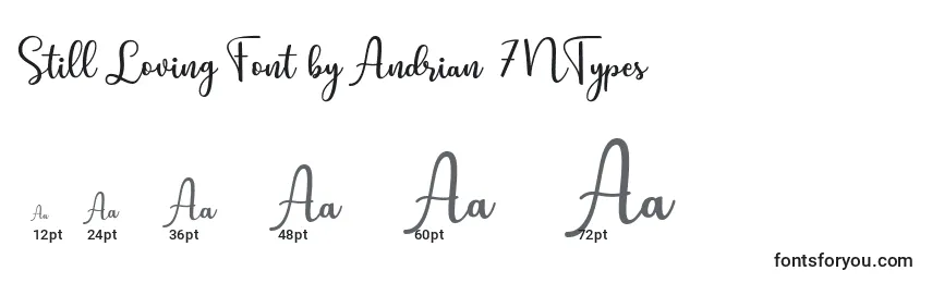 Rozmiary czcionki Still Loving Font by Andrian 7NTypes