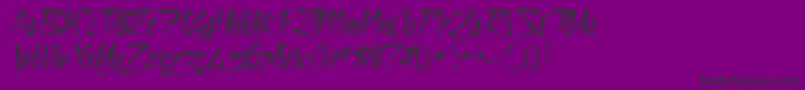 フォントstill time – 紫の背景に黒い文字