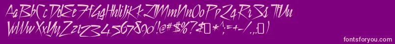 still time Font – Pink Fonts on Purple Background