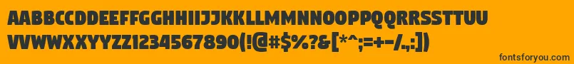 Digitalt Font – Black Fonts on Orange Background